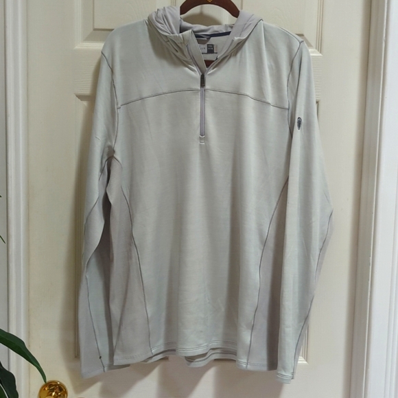 KJUS Liam Hooded Mid Layer HZ Men's Light Gray Hoodie Size 2XL - New - Picture 1 of 8